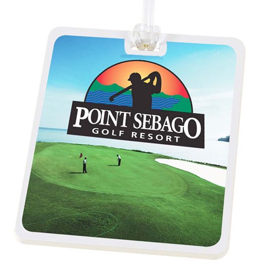 DPGT34 - Rectangle Golf Tag - 4c Digital Imprint